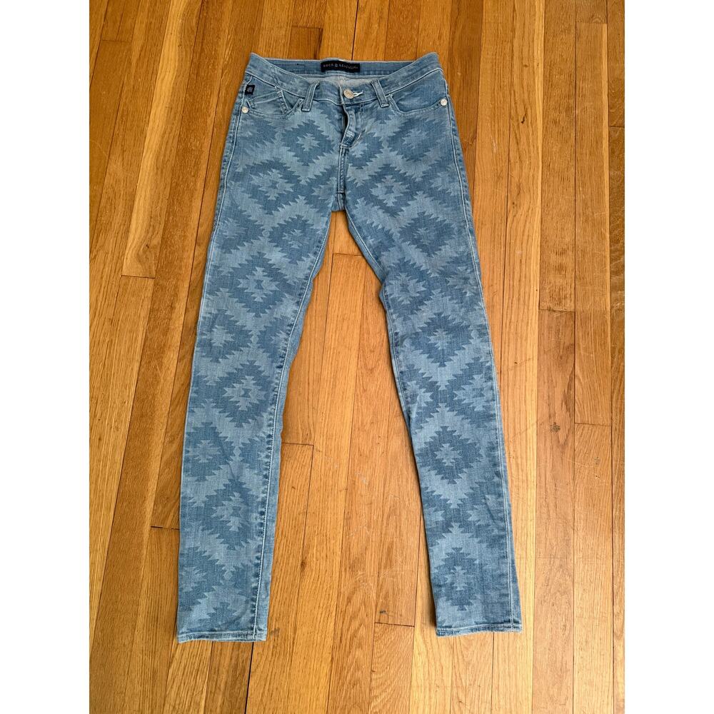 Rock and Republic Berlin Aztec Denim Skinny Jeans Sz. 4
